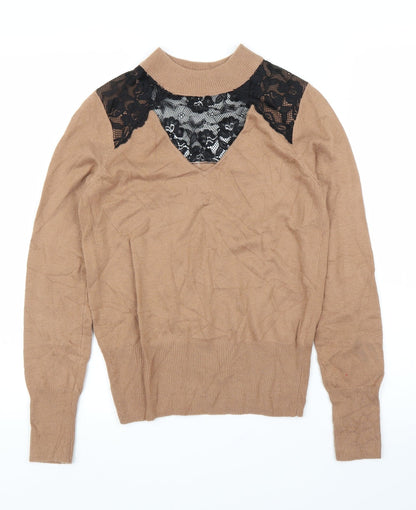 Preloved River Island Womens Brown   Pullover Jumper Size 6 - Front