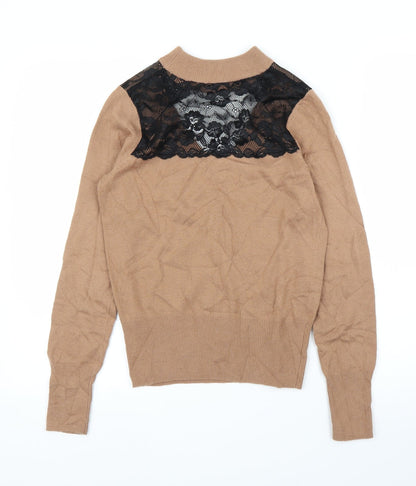 Preloved River Island Womens Brown   Pullover Jumper Size 6 - Back