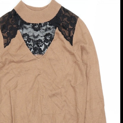 Preloved River Island Womens Brown   Pullover Jumper Size 6 - Detail