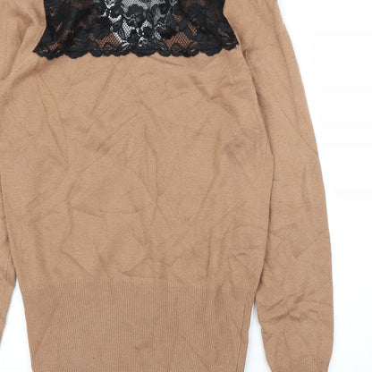 Preloved River Island Womens Brown   Pullover Jumper Size 6 - Label