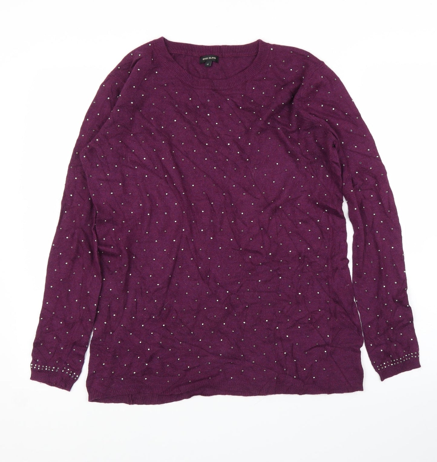 River Island Womens Purple   Pullover Jumper Size 12