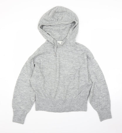 Preloved H&M Womens Grey   Pullover Hoodie Size XS - Front