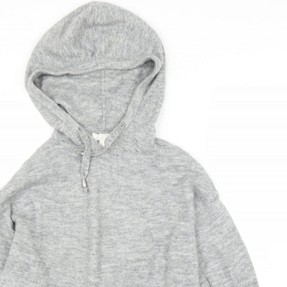 Preloved H&M Womens Grey   Pullover Hoodie Size XS - Detail