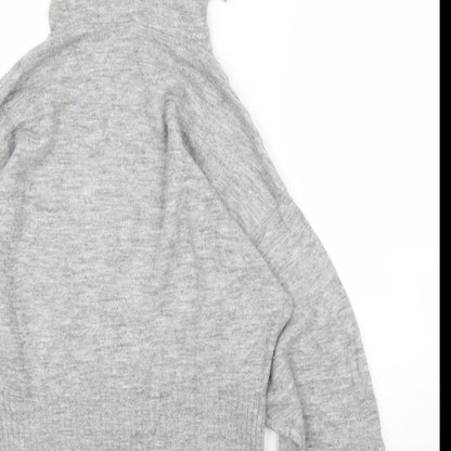 Preloved H&M Womens Grey   Pullover Hoodie Size XS - Label