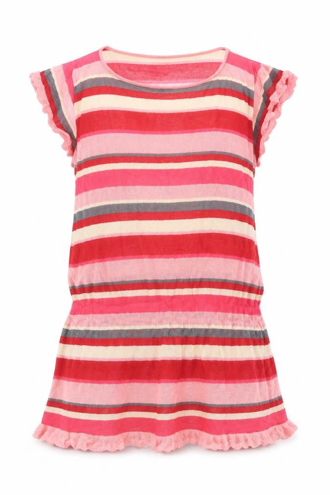 Glam 360 Womens Pink Striped  Tunic Blouse Size M