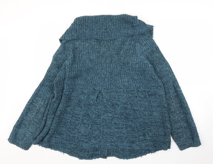 Preloved BM Womens Blue   Cardigan Jumper Size L - Back