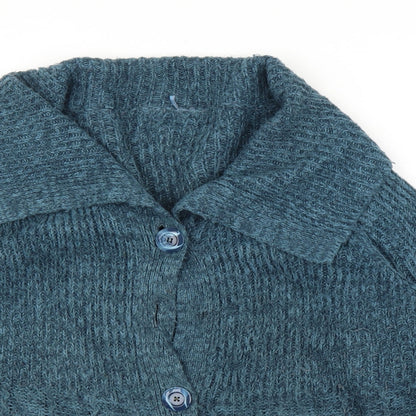 Preloved BM Womens Blue   Cardigan Jumper Size L - Detail