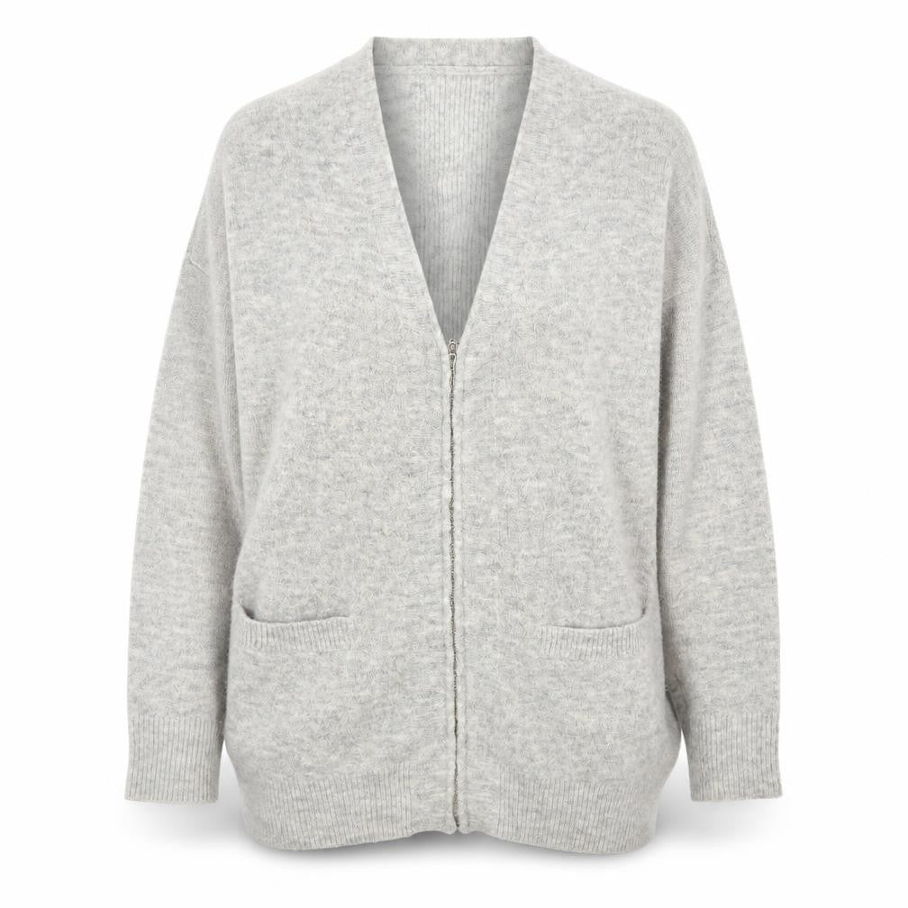 Preworn Womens Grey   Full Zip Jumper Size M