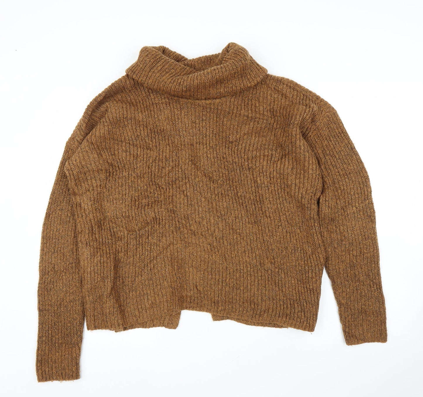 Trend Womens Brown   Pullover Jumper Size 12  - Split back