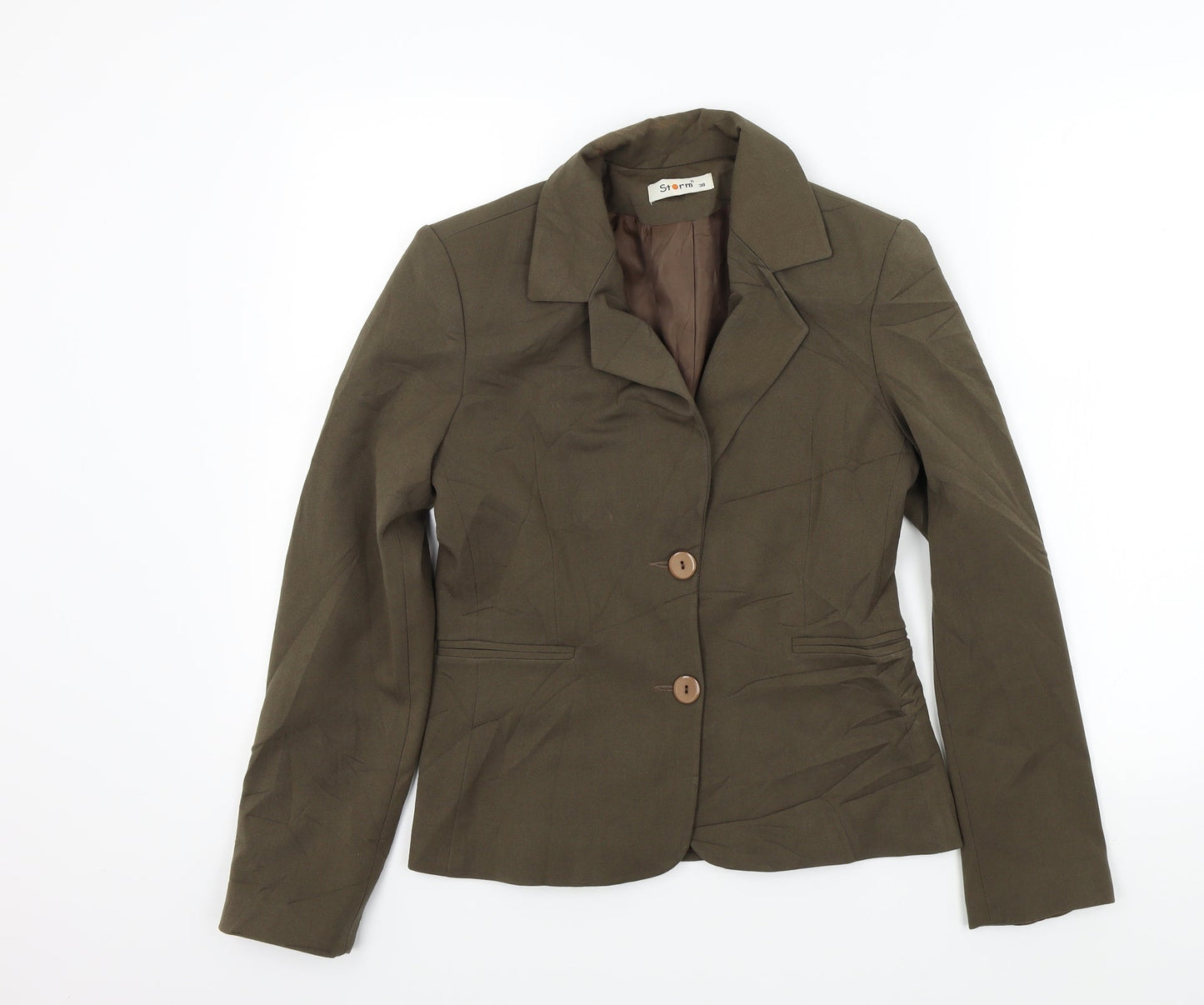 Storm Womens Brown Colourblock  Jacket Blazer Size 38