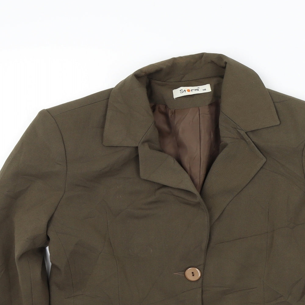 Storm Womens Brown Colourblock  Jacket Blazer Size 38