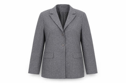 Etam Womens Grey Pinstripe  Jacket Suit Jacket Size 16