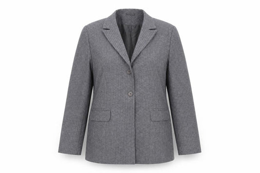 Etam Womens Grey Pinstripe  Jacket Suit Jacket Size 16