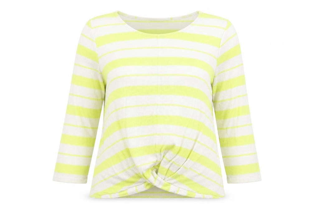 Roman Womens Yellow Striped  Pullover Jumper Size 12