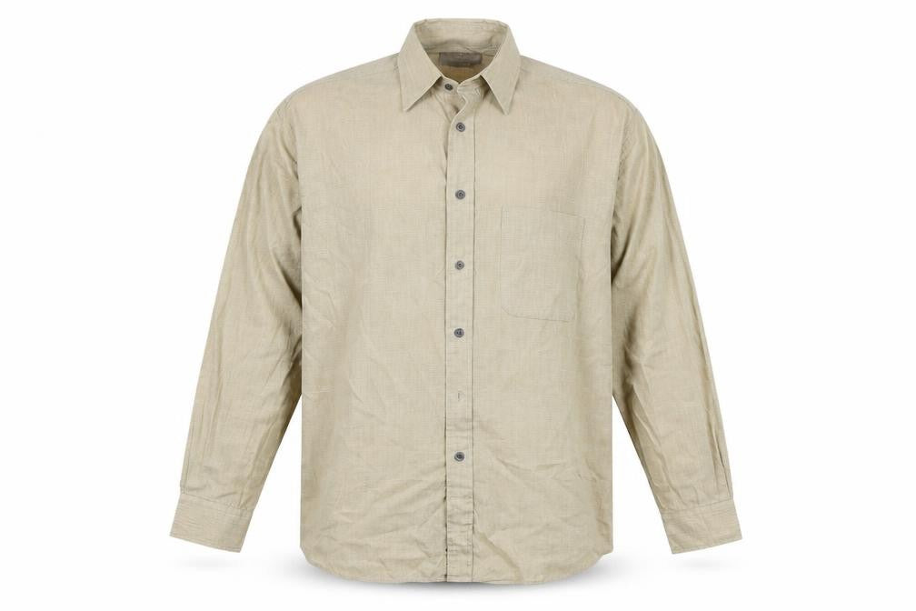 Essentials Mens Beige    Button-Up Size 16