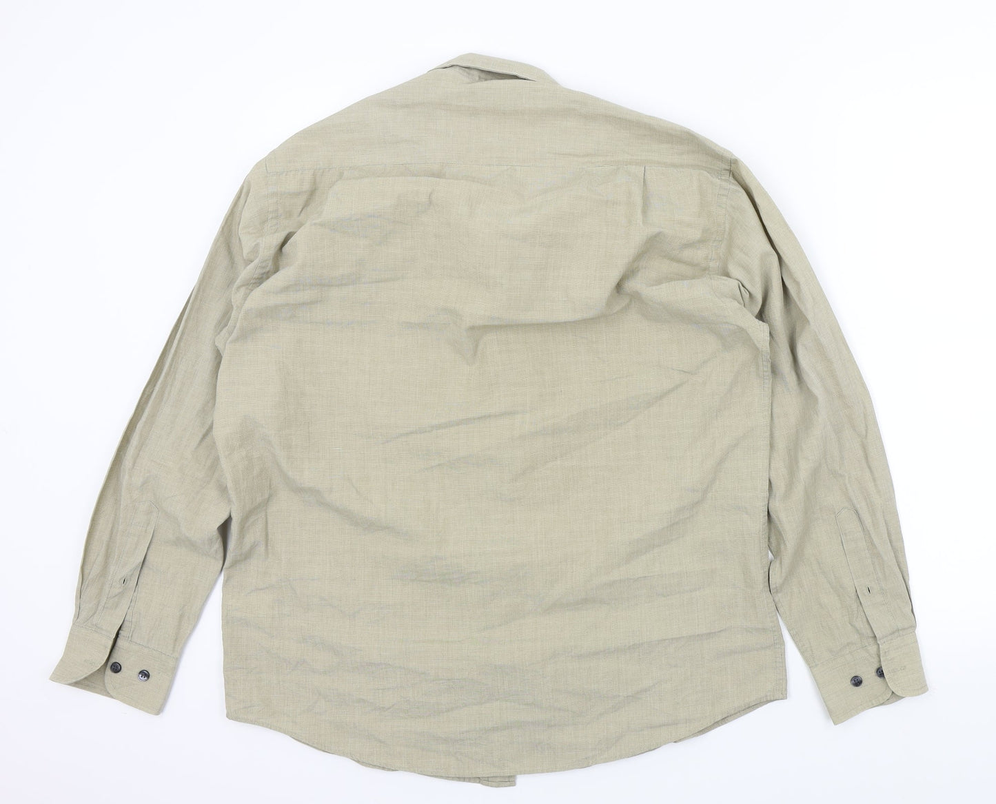 Essentials Mens Beige    Button-Up Size 16