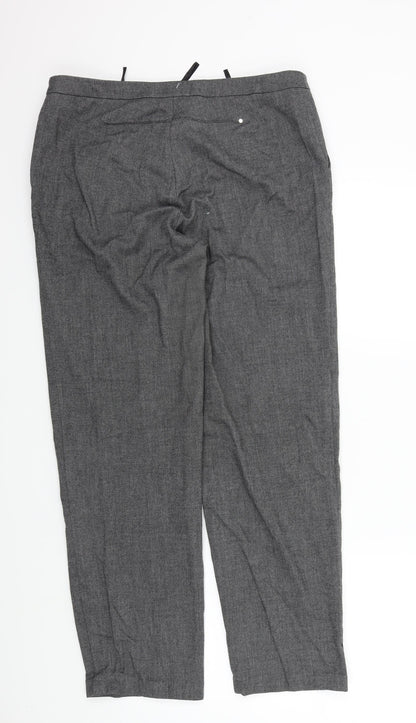 Back view of Mexx women’s grey trousers, size UK 14, 29-inch leg