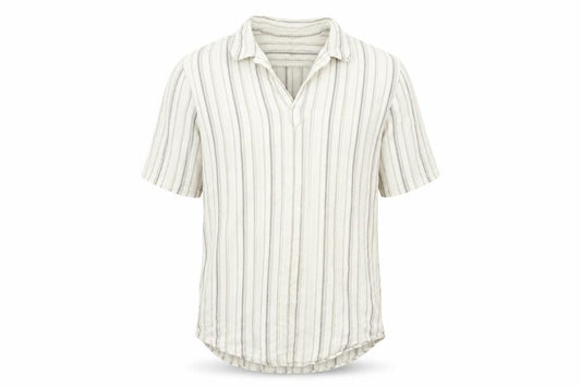 Cherokee Mens Brown Striped   Button-Up Size M
