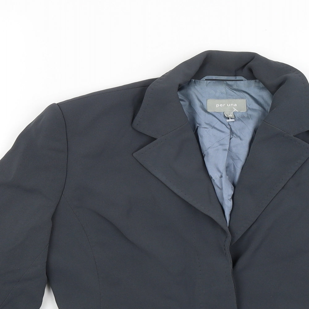 Per Una Womens Grey   Jacket Coat Size 10
