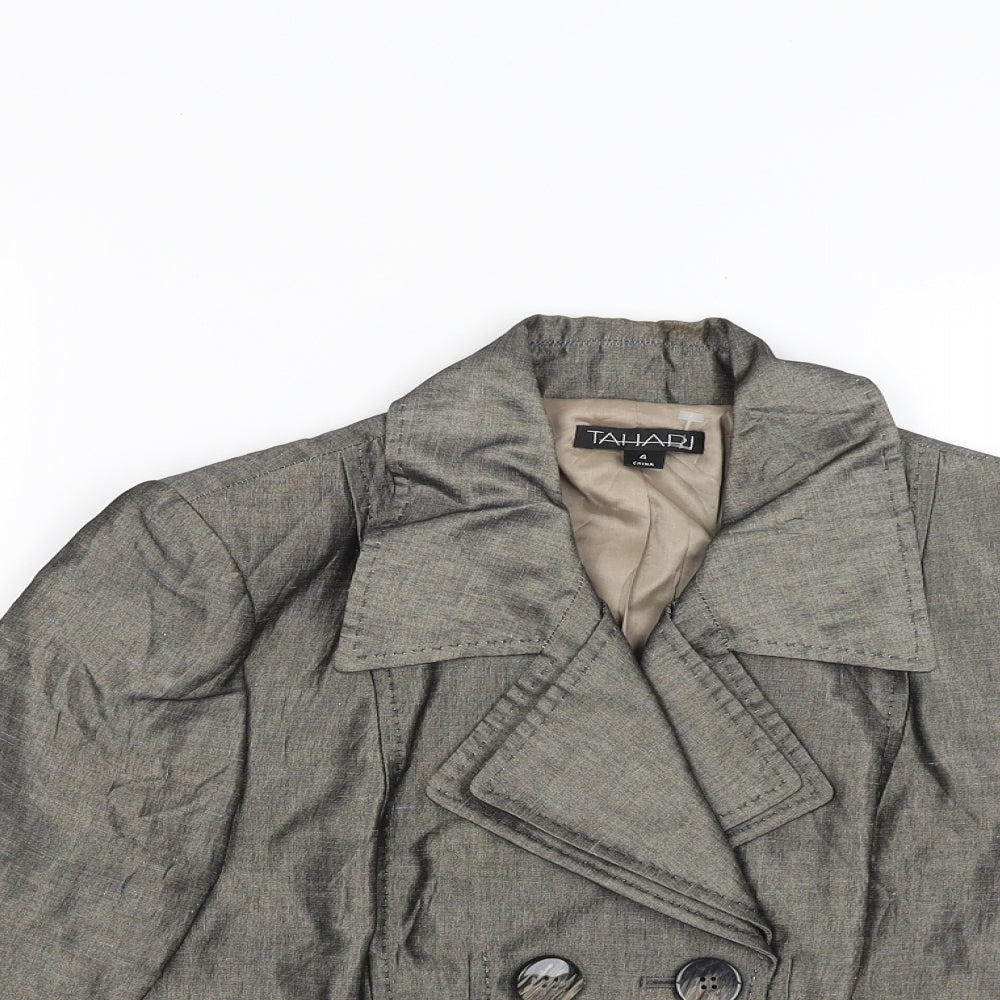 Tahari Womens Gold   Jacket  Size 4