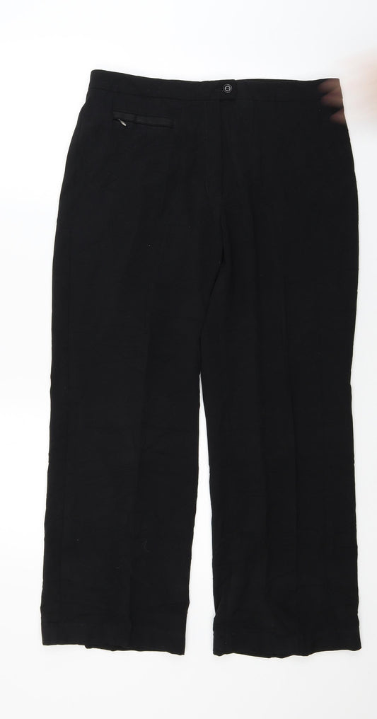 Marks and Spencer Womens Black   Trousers  Size 14 L24 in
