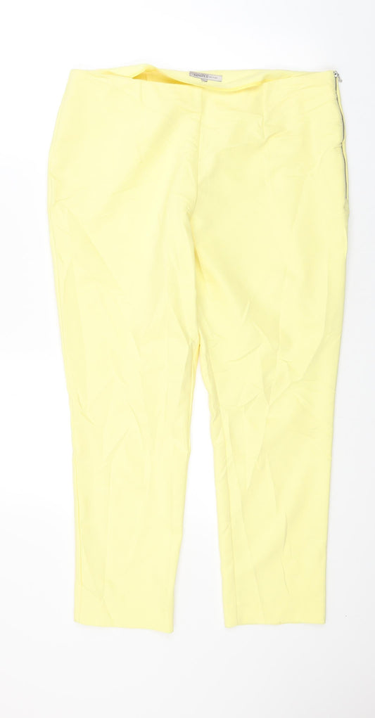 Limited Edition Womens Yellow   Capri Trousers Size 36 in L23 in