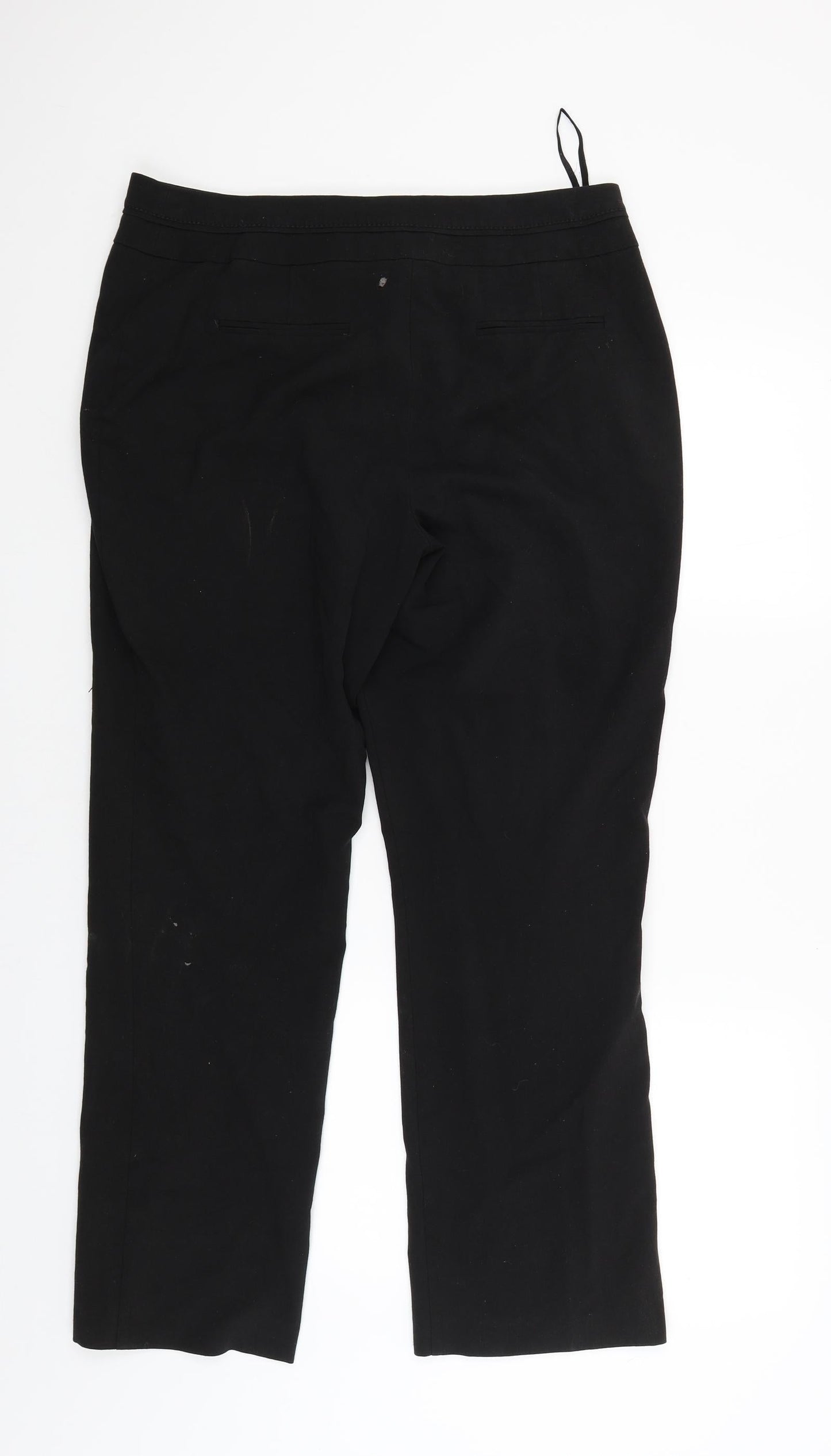 M&Co Womens Black   Trousers  Size 12 L28 in