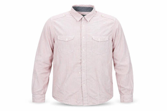 Burton Mens Red Striped   Button-Up Size 2XL