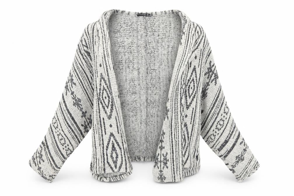 Primark Womens White Geometric  Jacket  Size M