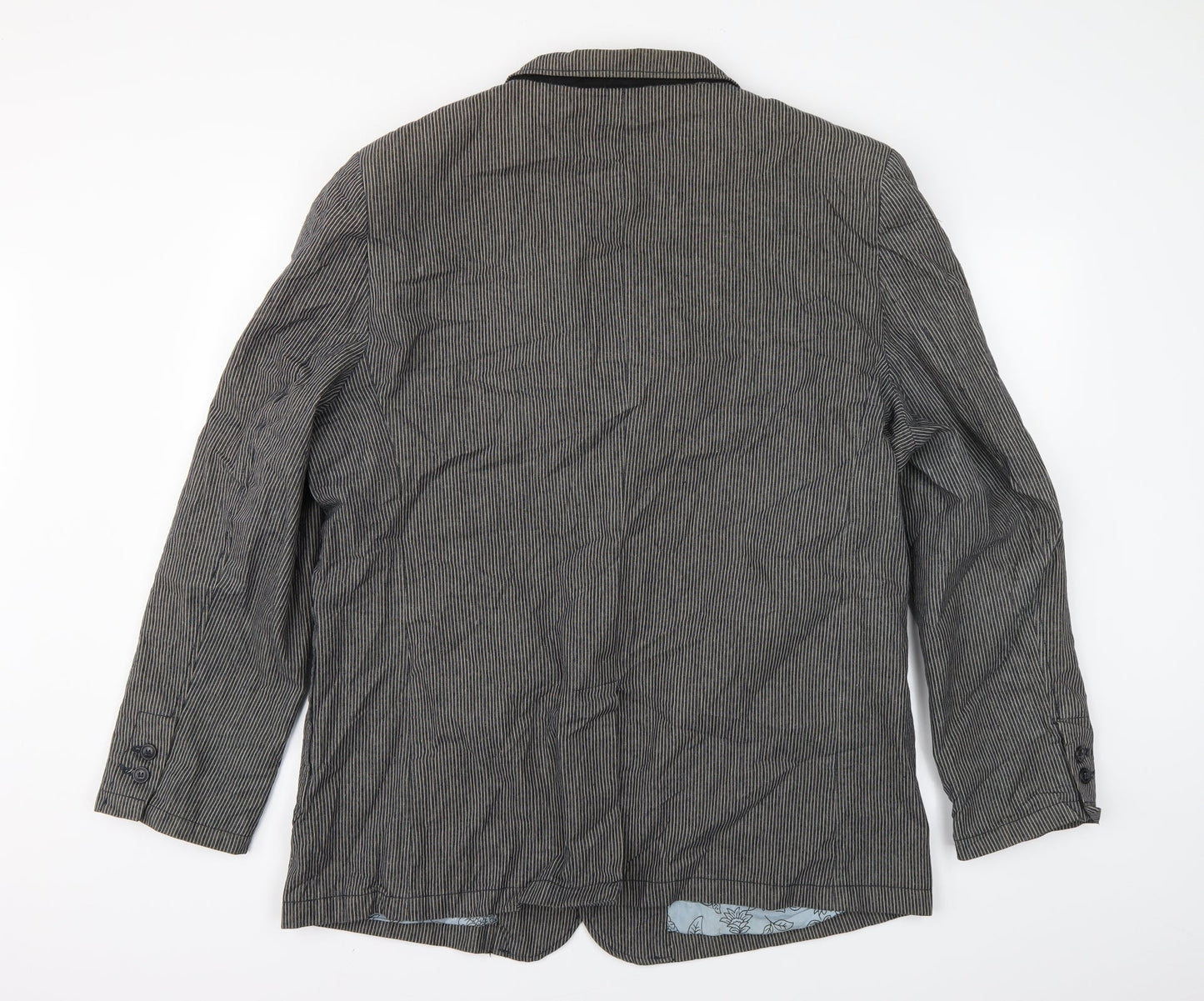 Cedar Wood State Mens Grey Striped  Jacket Suit Jacket