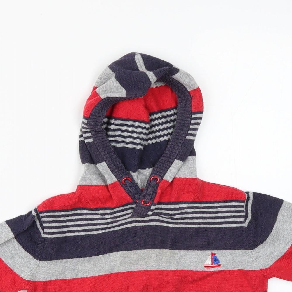 George Baby Blue Striped  Pullover Jumper Size 12-18 Months