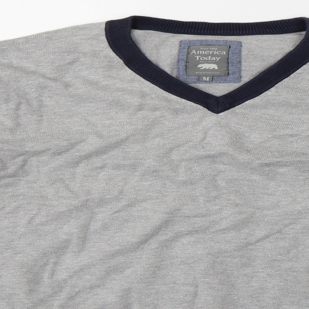 America Today Mens Grey   Pullover Jumper Size M