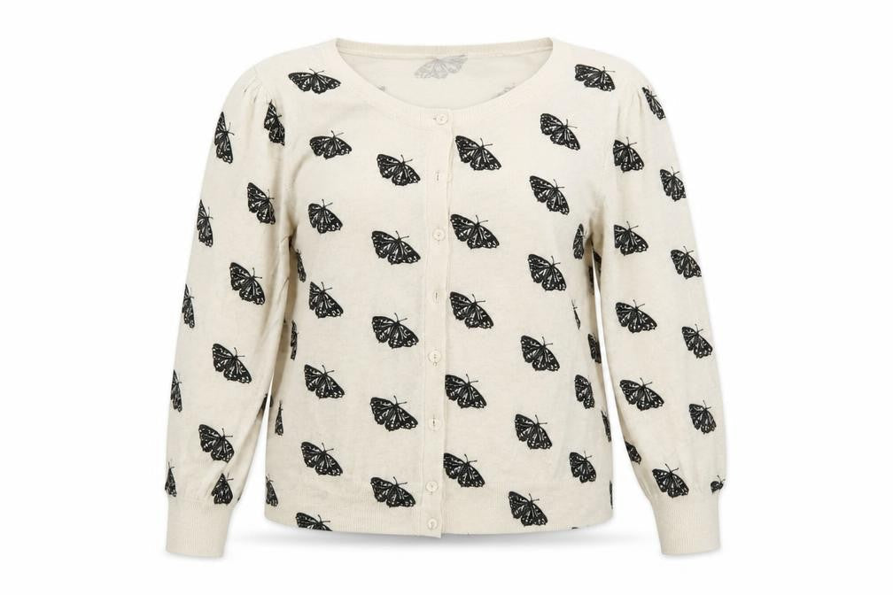 Dorothy Perkins Womens Ivory Animal Print  Cardigan Jumper Size 16