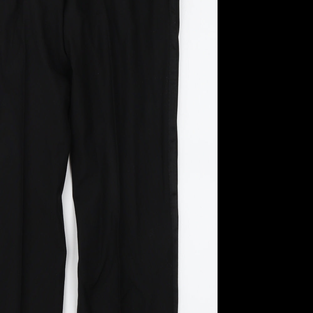 Lequest Mens Black   Dress Pants Trousers Size 34 L29 in