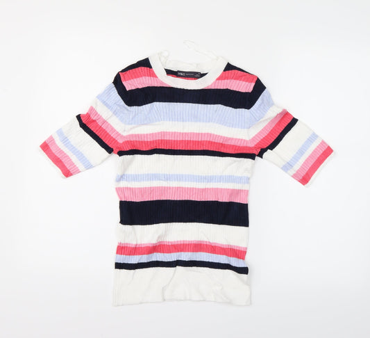 Marks and Spencer Womens Multicoloured Striped  Basic Blouse Size 10