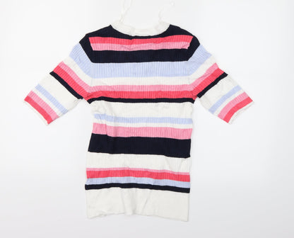 Marks & Spencer Womens Multicoloured Striped  Basic Blouse Size 10