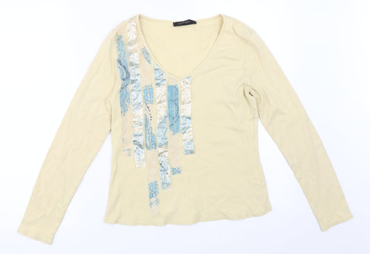 Principles Womens Beige   Basic T-Shirt Size 14