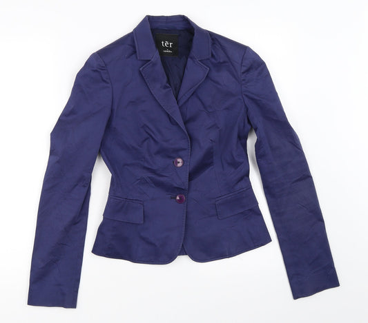 TER DE CARACTERE Womens Blue   Jacket Blazer Size 6