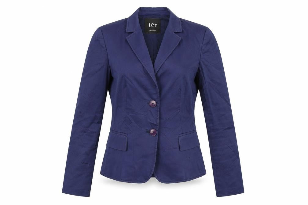 TER DE CARACTERE Womens Blue   Jacket Blazer Size 6