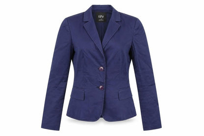 TER DE CARACTERE Womens Blue   Jacket Blazer Size 6