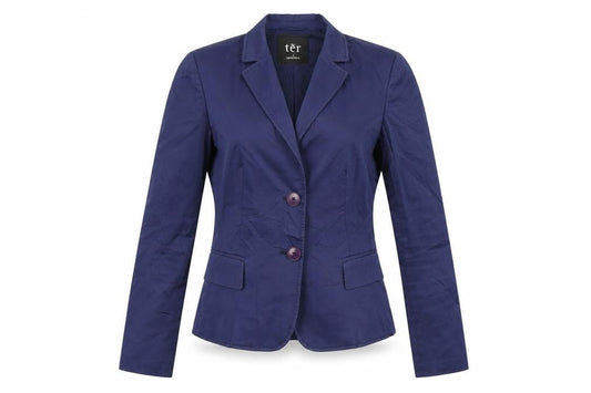 TER DE CARACTERE Womens Blue   Jacket Blazer Size 6