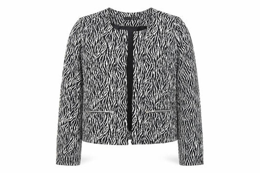 Atmosphere Womens Black Animal Print  Jacket  Size 12