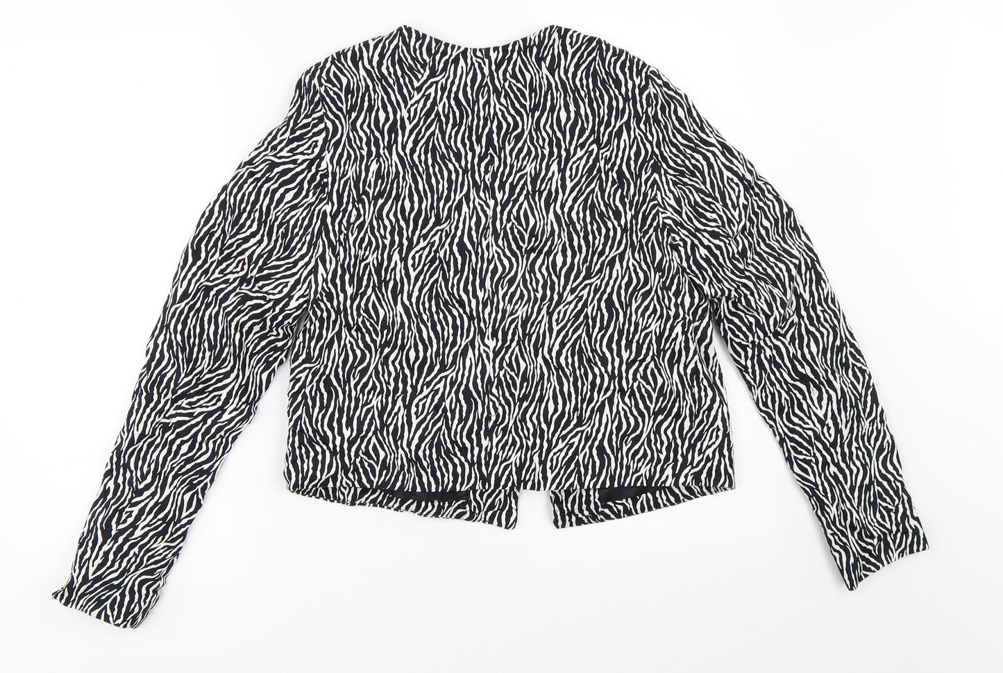 Atmosphere Womens Black Animal Print  Jacket  Size 12
