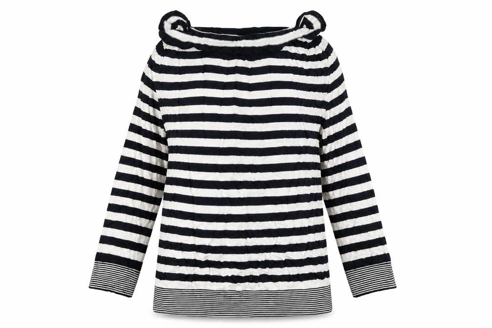 Per Una Womens Black Striped  Pullover Jumper Size 14