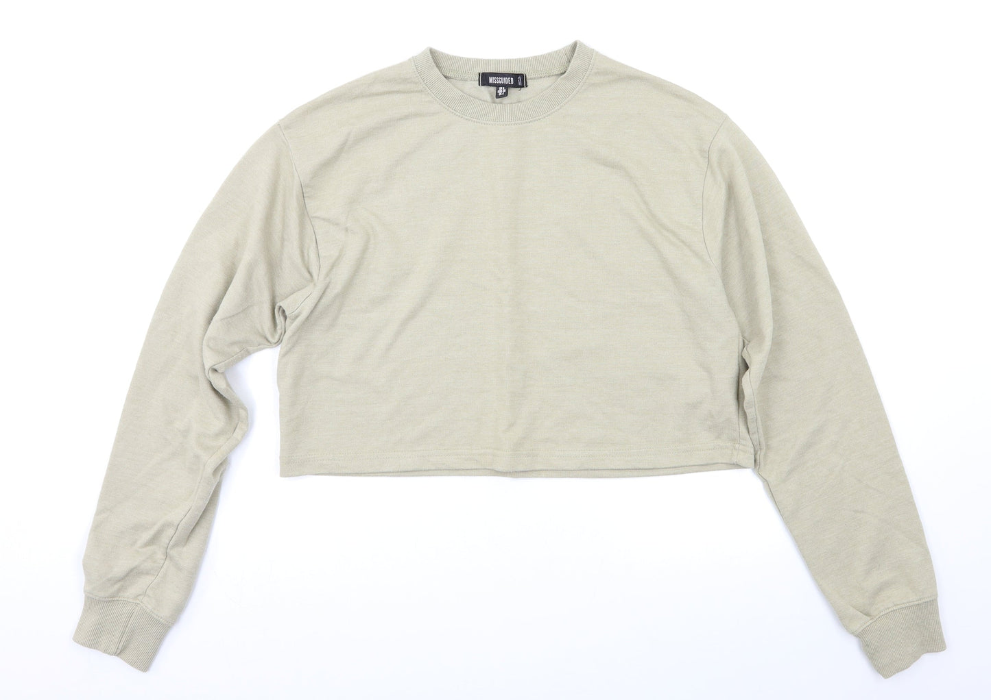 Missguided Womens Beige   Pullover Sweatshirt Size S