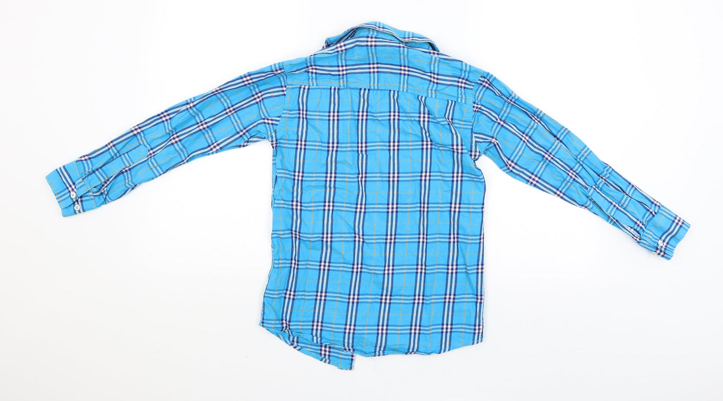 Being Animal Mens Blue Check   Button-Up Size 34