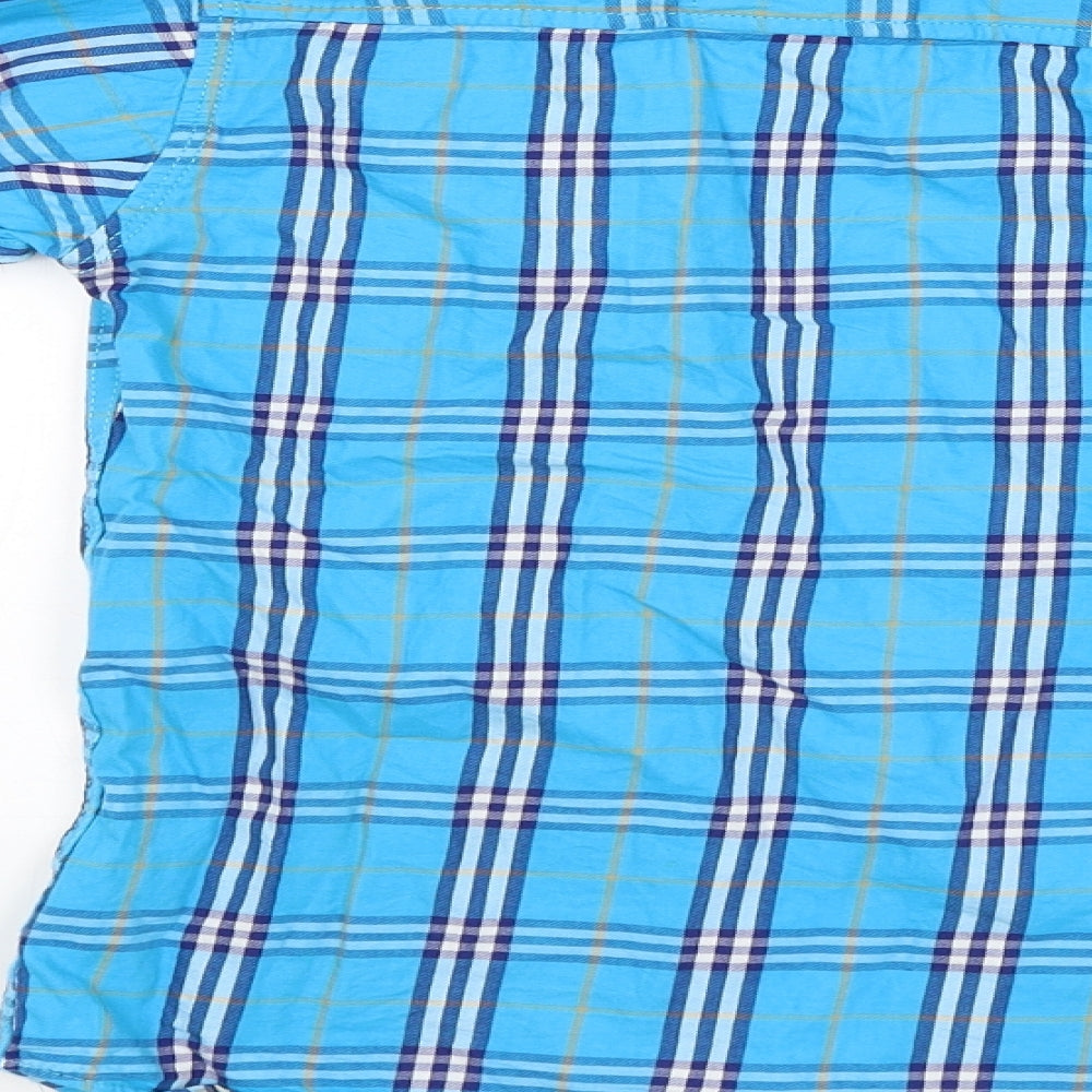 Being Animal Mens Blue Check   Button-Up Size 34