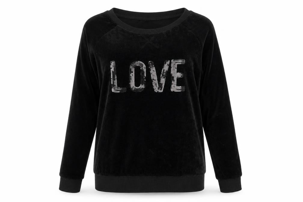 Peacocks Womens Black  Fleece Pullover Sweatshirt Size 10