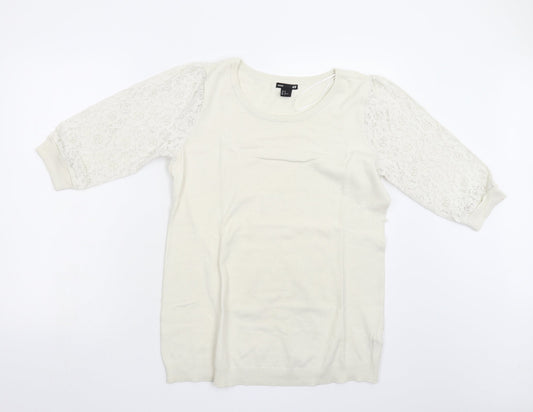 H&M Mama Womens Ivory   Pullover Jumper Size M