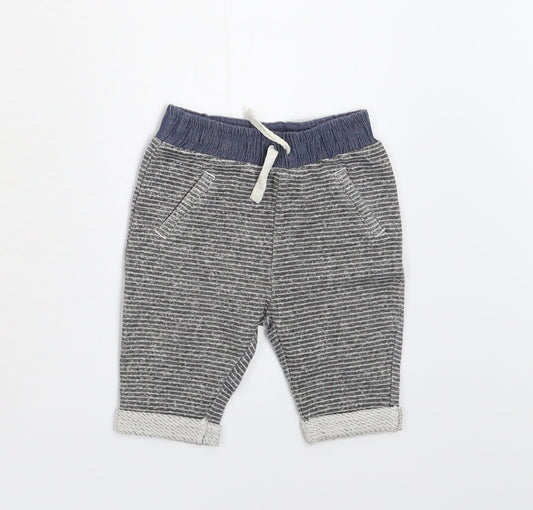 NEXT Baby Grey Striped  Sweatpants Leggings Size 0-3 Months